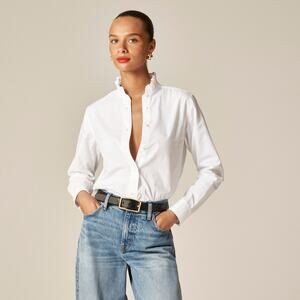 J.CREW Jules ruffle-collar shirt in cotton poplin Size - 00
